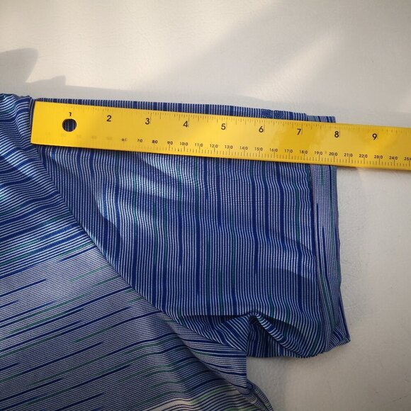 NWT Antigua Blue Green & Purple Striped Ladies Size Large Straight Fit Polo - Picture 12 of 13